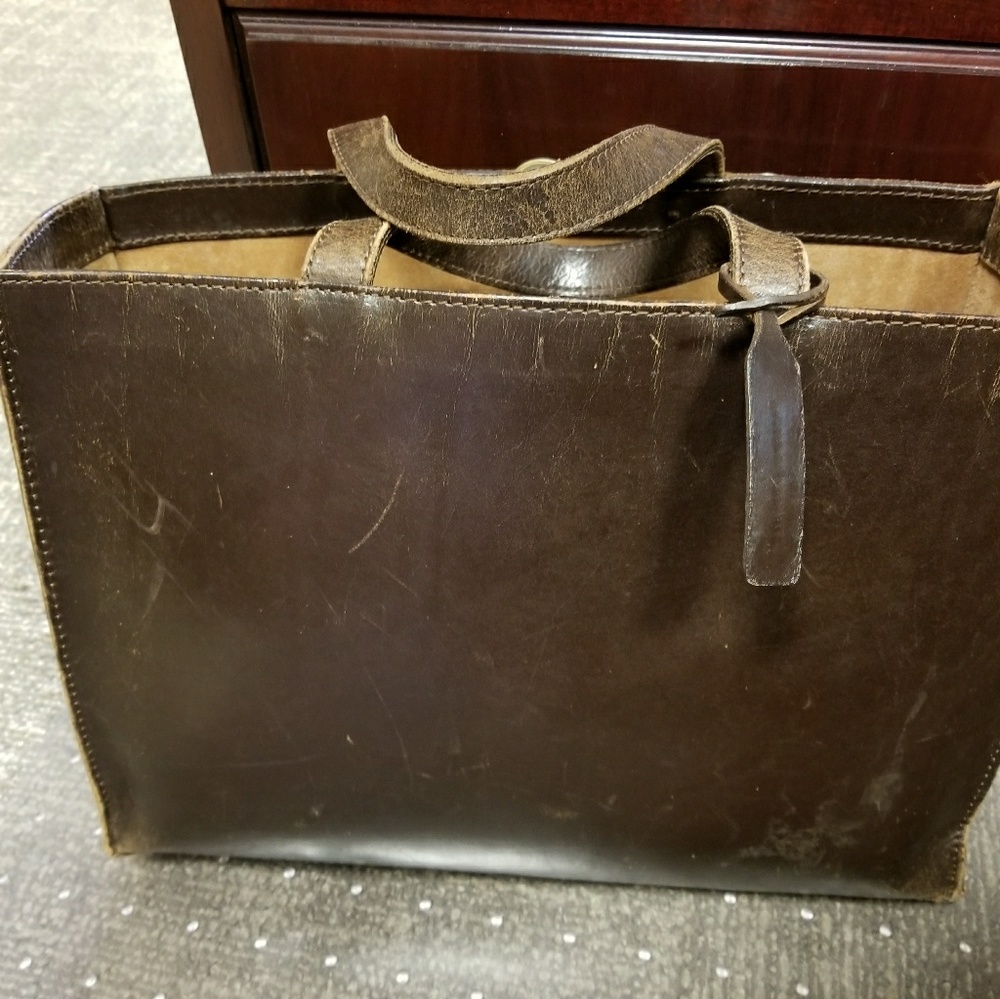 Leather Tote - book bag